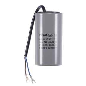 uxcell CBB60 Run Capacitor 30uF 450V AC 2 Wires 50/60Hz Cylinder 96x50mm with Terminal for Air Compressor Water Pump Motor