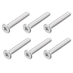 YXQ M3-0.5 x 20mm Flat Round Head Screws 304 Stainless Steel Phillips Drive Machine Screws Hardware Fastener for Furniture Connection, 100Pcs