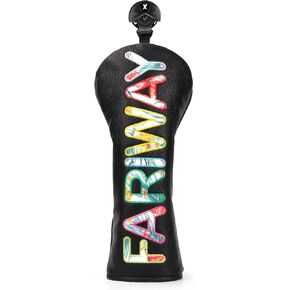 Tropical Style Golf Club Head Covers Black Premium Golf Driver Fairway 3 Wood Hybrid Head Cover Headcovers - 1pc Hybrid Headcover or 3pcs Golf Headcovers Set