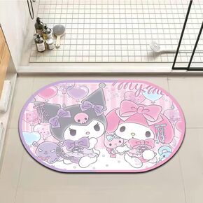 Anime Cartoon Bath Mat Rug Quick Dry Super Absorbent Bathroom Mat Cute Soft Bathmat for Bathroom Floor Mat Bathtub, and Sink 40x60cm (A)