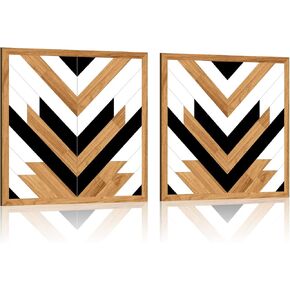 Yulejo 2 Pcs Western Bathroom Decor Aztec Wall Decor Farmhouse Western Home Wall Decor Southwestern Decor Mexican Rustic Diamond Sign Modern Geometric Boho Wall Art for Living Room Bathroom