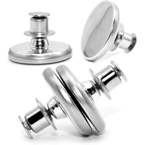 Magnetic Curtain Closure, Magnetic Curtain Weights with Tack Clips and Drapery Buckles, Designed to Secure Curtains Shut and Prevent Them from Fluttering or Being Blown Open -（ 3 Pairs，6Pcs）