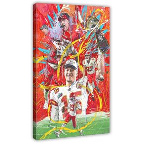 Sports Star Poster Joe Burrow Canvas Poster Bedroom Decor Landscape Prep Room Decor Gift Unframe:12x18inch(30x45cm)