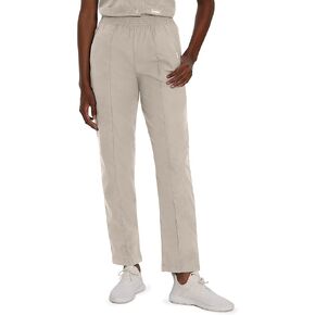 Landau Essentials Relaxed Fit 2-Pocket Elastic Scrub Pants for Women 8320 Sandstone PXS