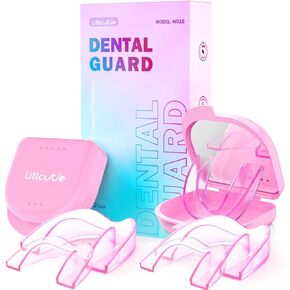 Mouth Guard for Grinding Teeth at Night,Mouth Guard for Sleeping, Mouthguards for Grinding of Teeth, Night Guards for Teeth Grinding- with 2 x 5X Mirror Mouth Guard Case (4 Pack/2 Size)