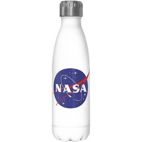 Fifth Sun NASA Logo 17 oz Stainless Steel Water Bottle, 17 Ounce, Multicolored