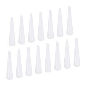 YOKIVE 15 Pcs Silicone Rubber Stoppers, Tapered Plugs with High-Temperature Resistance | Protect Hole, Great for Lab Industry (White, 1/16-Inch to 7/3-Inch)