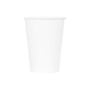 Karat 12oz Premium White Paper Hot Coffee Cups Diameter 3.54", Disposable, Leak-Resistant Double Poly-Lined, Ideal for Restaurants - Pack of 1000