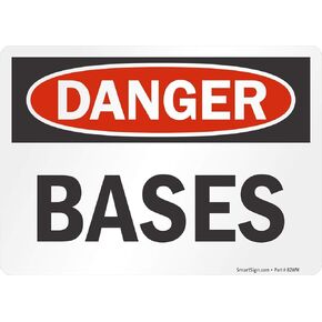 SmartSign "Danger - Bases" Label | 5" x 7" Laminated Vinyl