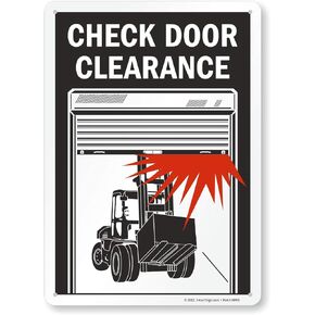 SmartSign "Check Door Clearance" Sign | 10" x 14" Aluminum