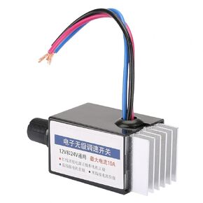 DC Motor Speed Controller,Pwm Controller,DC Motor,DC 12V/24V Upgraded Motor Speed ​​Controller Switch with Heat Sink for Car Truck Fan Heater Control