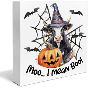 Halloween Decorations Witch's Brew Wooden Sign Halloween Kitchen Decor Halloween Home Decor for Desk Table Shelf 5 x 5 Inches