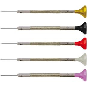 Bergeon 30081-P05 Stainless Steel Assortment of 5 Screwdrivers - Swiss Made