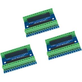 Aideepen 5pcs Nano V3.0 Expansion Board V3.0 Breakout Board Screw Terminal Adapter Shield Nano V3.0 AVR ATMEGA328P-AU Module