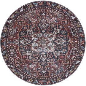 SAFAVIEH Tucson Collection Runner Rug - 2'6" x 6', Blue & Charcoal, Persian Design, Non-Shedding Machine Washable & Slip Resistant Ideal for High Traffic Areas in Living Room, Bedroom (TSN137M)