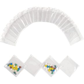 Reusable Zippered Pill Pouch Bags Self Sealing Plastic Bags Daily Medicine Storage Pouches for Pocket Wallet to Contain Vitamins, Cod Liver Oil and Pills (24)