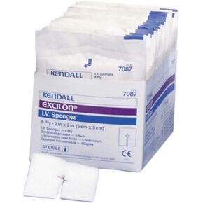 Covidien I.V. / Drain Split Dressing Excilon Gauze 2 X 2" Square Sterile (#7087, Sold Per Box)