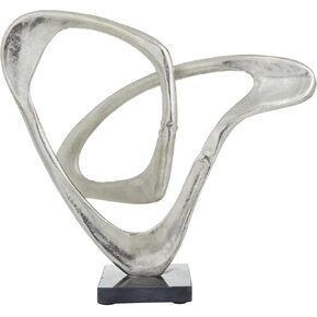 Deco 79 Aluminum Metal Abstract Decorative Sculpture Home Decor Statue, Accent Figurine 10" x 5" x 17", Gold
