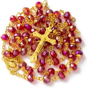 Rosary Beads Catholic for Women - Confirmation Gifts for Teenage Girl, Transparent Crystal Rosary Beads, Exquisite Gifts for Women