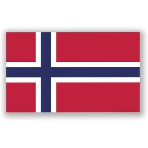 JMM Industries Norway Flag Vinyl Decal Sticker Kongeriket Norge Norwegian Car Window Bumper 2-Pack 5-Inches by 3-Inches Premium Quality UV-Resistant Laminate PDS501