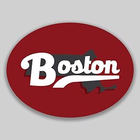 ملصق لاصق من الفينيل JMM Industries Boston Massachusetts عبوة من قطعتين مقاس 11.43 سم × 8.89 سم جودة ممتازة مقاومة للأشعة فوق البنفسجية PDS1906 in Kuwait