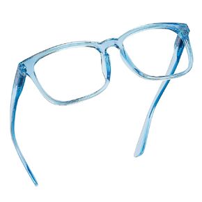 Readerest Blue Light Blocking Reading Glasses (Light Blue, 3.75 Magnification) - Computer Eyeglasses With Thin Reflective Lens, Antiglare, Eye Strain, UV Protection, Stylish For Men And Women