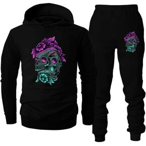Men's Tracksuit 2 Piece Set - Graphic Hoodie Sweatsuits Athletic Jogging Pullover Hoodies Sweatshirt and Sweatpants