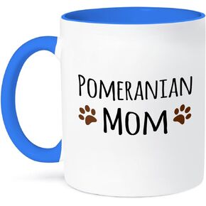 3dRose Pomeranian Dog Mom Mug, 11 oz, Black