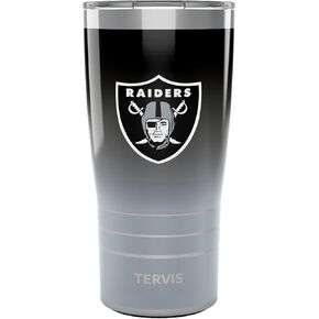 Tervis Traveler NFL Las Vegas Raiders - Ombre Triple Walled Insulated Tumbler Travel Cup Keeps Drinks Cold & Hot, 20oz, Stainless Steel