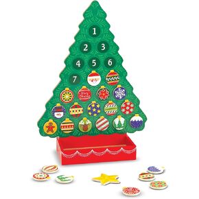 Melissa & Doug Countdown to Christmas Wooden Advent Calendar - Magnetic Tree, 25 Magnets , Orange