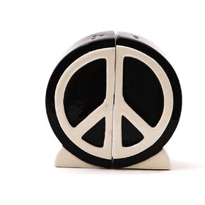 1 X Peace Sign Salt and Pepper Shaker Set: 1960's Icon Home Seasoning Device