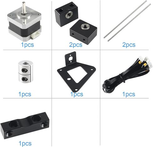 مجموعة ترقية Ender 3 Dual Z-axis مع محرك متدرج T8 مقاس 365 مم، طقم قضيب برغي للطابعة ثلاثية الأبعاد لـ Ender 3 Pro - Ender 3 V2 - Ender 3 Neo - Ender 3 V2 Neo Bczamd in Kuwait