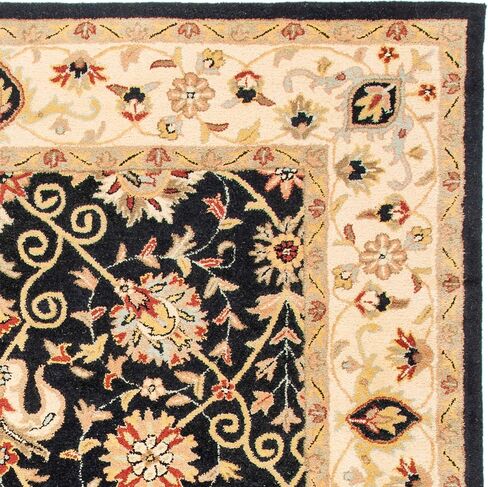 سجادة SAFAVIEH Antiquity Collection - 2' x 3'، أسود، صوف شرقي تقليدي مصنوع يدويًا، مثالي للمناطق ذات حركة المرور العالية في المدخل، غرفة المعيشة، غرفة النوم (AT21B) in Saudi Arabia