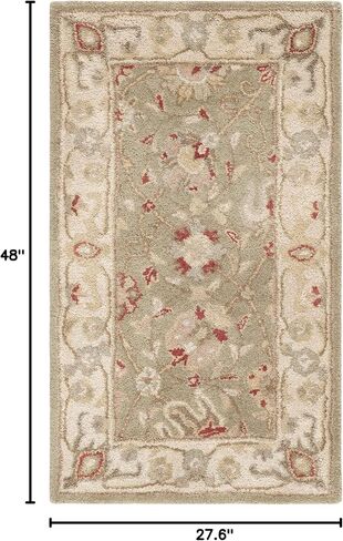 سجادة SAFAVIEH Antiquity Collection - 2' x 3'، أسود، صوف شرقي تقليدي مصنوع يدويًا، مثالي للمناطق ذات حركة المرور العالية في المدخل، غرفة المعيشة، غرفة النوم (AT21B) in Saudi Arabia