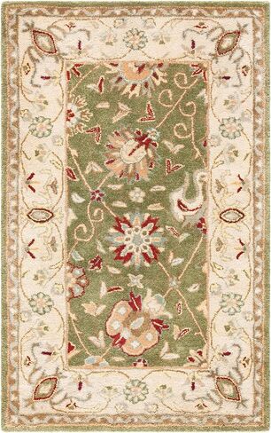سجادة SAFAVIEH Antiquity Collection - 2' x 3'، أسود، صوف شرقي تقليدي مصنوع يدويًا، مثالي للمناطق ذات حركة المرور العالية في المدخل، غرفة المعيشة، غرفة النوم (AT21B) in Saudi Arabia