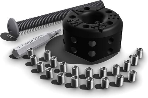 Barnacle Footstop Grip Upgrade for Longboard Skateboard, Downhill or Surfskate (Assembled Kit w/Accessories & Tool, Black + Silver Metal Studs, Low Barrel 0.60in) in Saudi Arabia