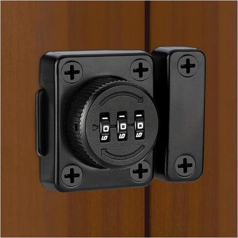 Door Latch Lock 90 Degree,90 Degree gate Latch, Aight Angle barn Lock 90 Degree Right Angle Lock，barn Door Lock Hardware，for Door and Window Anti-Theft/Privacy (1 Lock) in Kuwait