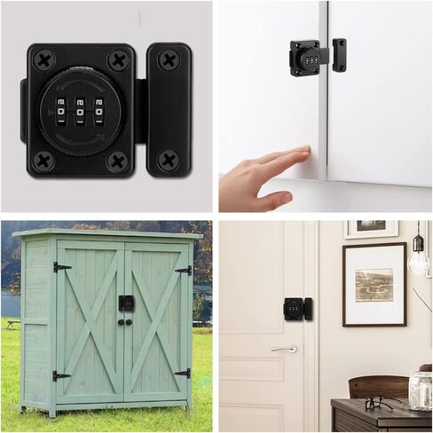 Door Latch Lock 90 Degree,90 Degree gate Latch, Aight Angle barn Lock 90 Degree Right Angle Lock，barn Door Lock Hardware，for Door and Window Anti-Theft/Privacy (1 Lock) in Kuwait