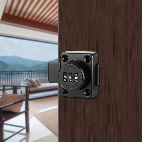 Door Latch Lock 90 Degree,90 Degree gate Latch, Aight Angle barn Lock 90 Degree Right Angle Lock，barn Door Lock Hardware，for Door and Window Anti-Theft/Privacy (1 Lock) in Kuwait