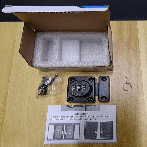 Door Latch Lock 90 Degree,90 Degree gate Latch, Aight Angle barn Lock 90 Degree Right Angle Lock，barn Door Lock Hardware，for Door and Window Anti-Theft/Privacy (1 Lock) in Kuwait