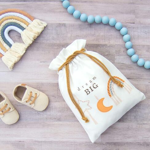 Gather & Knot Drawstring Gift Bags | Premium Canvas | 22" Extra Large | Reusable Fabric Wrap for Baby Shower, Birthday, Gender Reveal, Neutral | XL Boho Toy Flat Bottom in Saudi Arabia