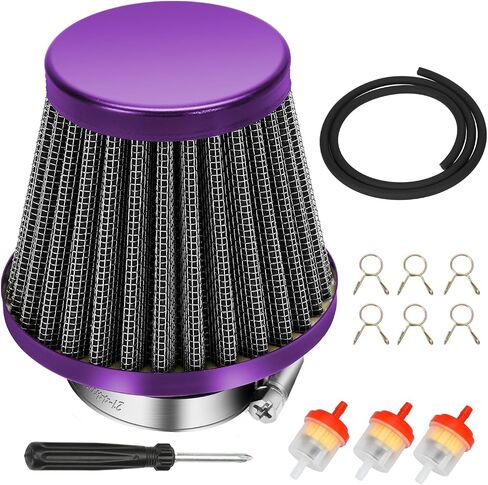 HIAORS 35mm Air Filter for PZ19 PZ20 Carb Taotao Coolster Sunl Roketa Redcat X-pro Kymco Arctic Cat Icebear Vitacci Peace Sports 90cc 110cc 125cc ATV Quad Go Kart Pit Dirt Bike Moped Parts Rainbow in Saudi Arabia