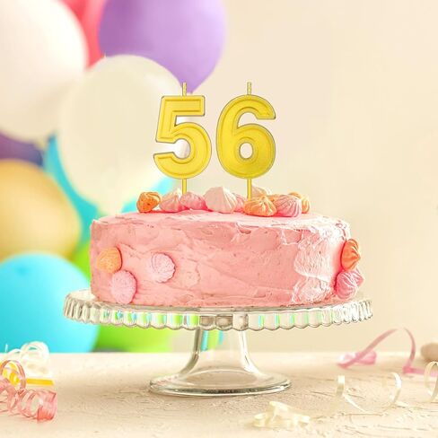 32 قطعة من شموع عيد الميلاد ذات الأرقام الذهبية، شموع الكيك رقم 0-9 لتزيين سطح الكيك لعيد الميلاد لمدة عشر سنوات والذكرى السنوية وحفلات الزفاف in Kuwait