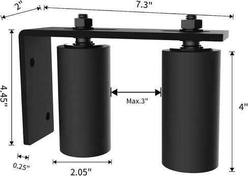 2" Gate Roller Guide with L-Bracket, Universal Adjustable Gate Guide Roller,Sliding Gate Rollers,Heavy Duty Sliding Gate Kit for Door Hardware and Sliding Gates in Saudi Arabia