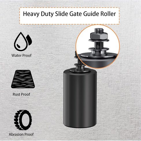 2" Gate Roller Guide with L-Bracket, Universal Adjustable Gate Guide Roller,Sliding Gate Rollers,Heavy Duty Sliding Gate Kit for Door Hardware and Sliding Gates in Saudi Arabia