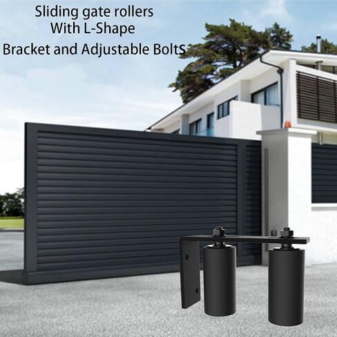 2" Gate Roller Guide with L-Bracket, Universal Adjustable Gate Guide Roller,Sliding Gate Rollers,Heavy Duty Sliding Gate Kit for Door Hardware and Sliding Gates in Saudi Arabia