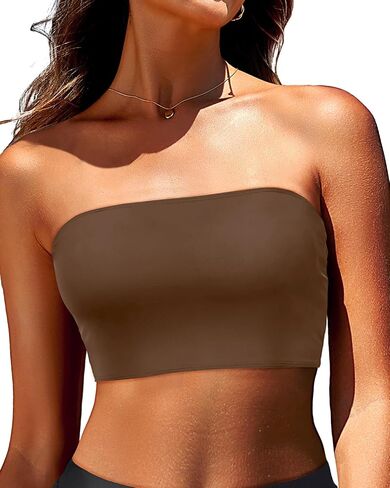 Bandeau Bikini Tops for Women - Strapless Swim Top Bathing Suit Tube Swimsuit Tops in Saudi Arabia