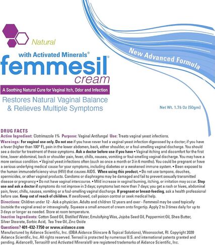 Femmesil Feminine Care Vaginal Health Antifungal Cream for Relief from Yeast Infection, Vaginal Itch & Irritation, Vaginal Cream for Women, 50gm Tube in Saudi Arabia