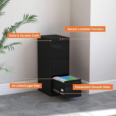 Metal Lateral File Cabinet, Metal 2 Drawer File Cabinet with Lock, Ins Design Home Office Storage File Cabinet for Letter/Legal/A4 Size, Assembly Required in Saudi Arabia