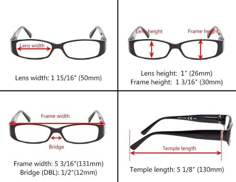 5-Pack Reading Glasses with Spring Temple for Women in Saudi Arabia
